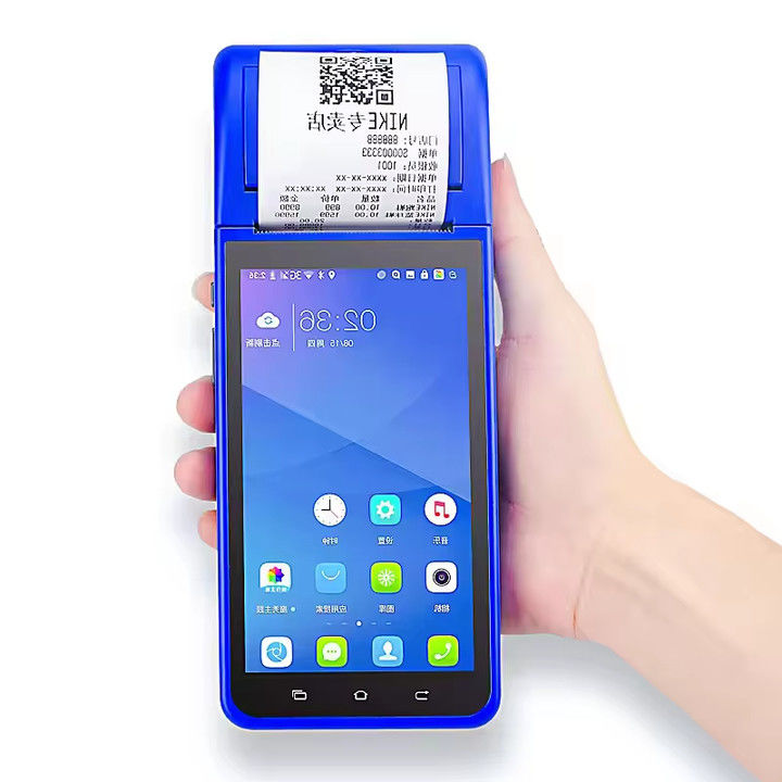 Akıllı NFC Mobil Ödeme Terminalı 5.5 Inç Taşınabilir Pos Makinesi Akıllı Elden Kullanılabilir Akıllı Terminal Kamera Yazıcısı ile