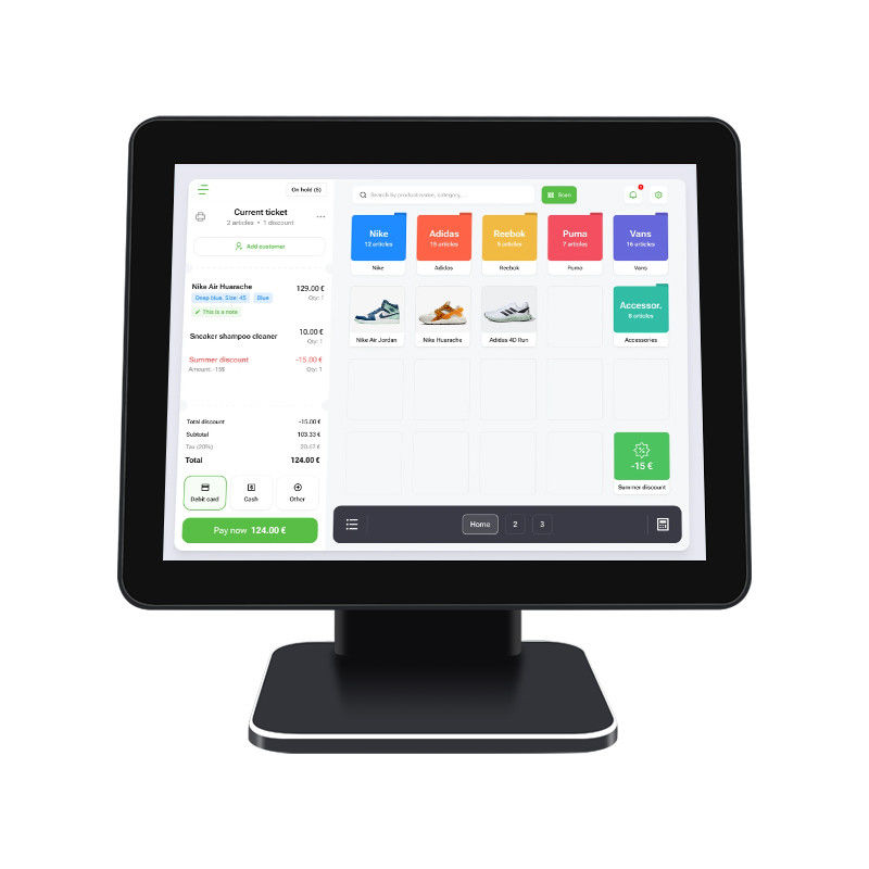 15.6 Inch Touch Screen POS System Win7/10 Yazıcı Ödeme Terminalı Masaüstü Elektronik Nakit Kaydı Yazıcı Yazıcı