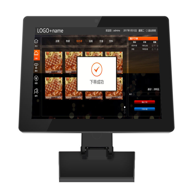 1.6GHz Quad Core Android POS Tablet, 15 inçlik dokunmatik ekran ve 10 nokta kapasitif dokunuş