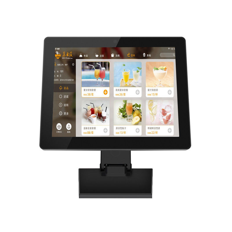 RK3188 Dört Çekirdekli ve 10 Nokta Kapasitif Dokunmatik Android Hepsi Bir Arada PC'li 15 İnç Dokunmatik Ekranlı POS Sistemi