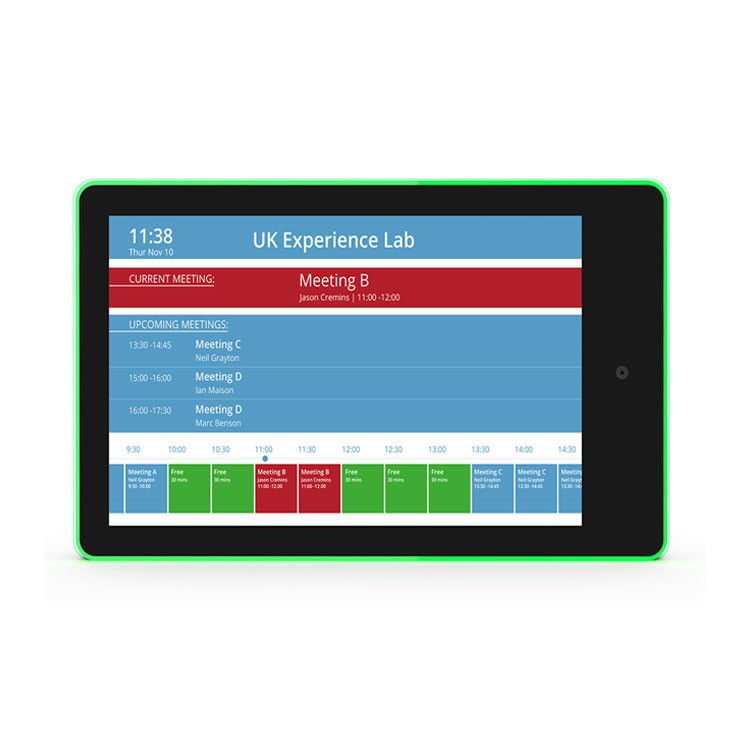 10.1 inç Konferans Odası Android Tablet RK3399 NFC POE Toplantı Odası Zamanlayıcı Led Işıklı Tablet PC