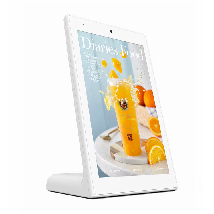 Restoran Oteli için 8 Inç L Tipi Masaüstü Android Tablet RK3399 CPU Dokunmatik Ekran Tablet