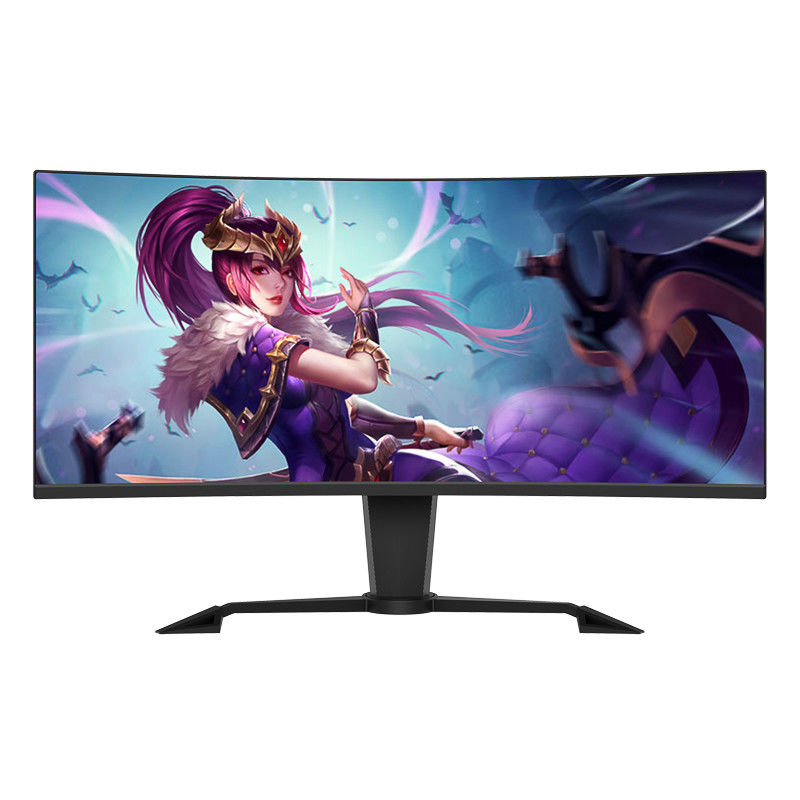 Eğimli 4k 144hz 34 inç Oyun Masaüstü Monitörü Süper Geniş 1ms Freesync