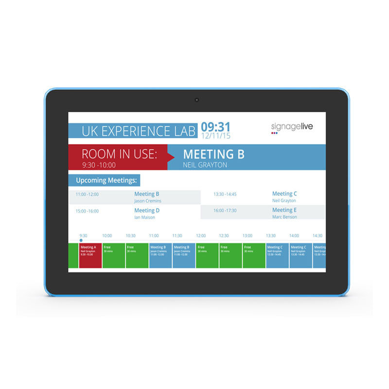10Toplantı odası için.1 inç IPS POE Güçlü Android Tablet PC ile RK3288 Quad Core
