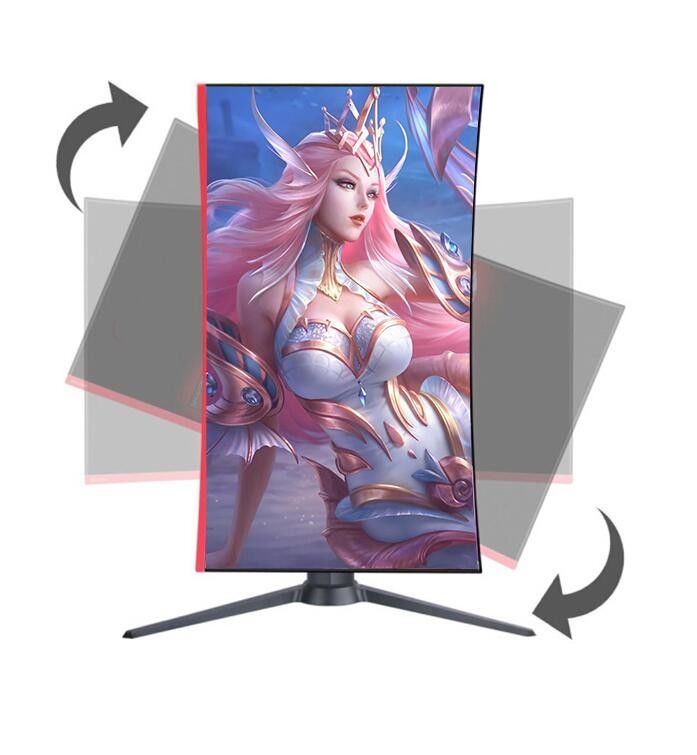 27 inç 165Hz Oyun Masaüstü Monitörü HDMI DP Arayüzleri Döner Stand